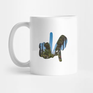 Medium LA Hands, Palm Trees Mug